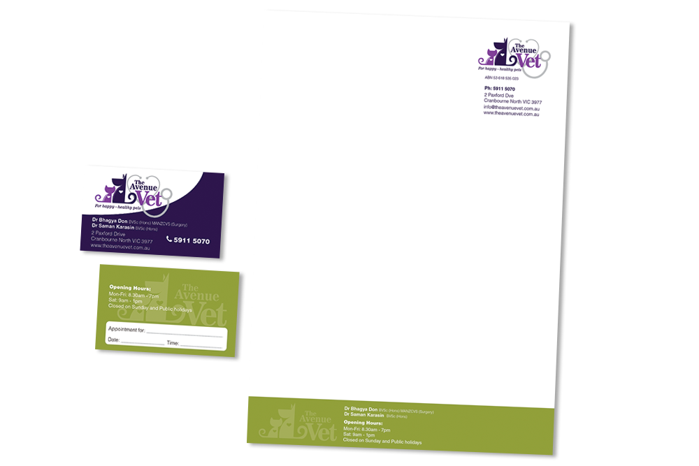 Stationery, letterhead and business cards